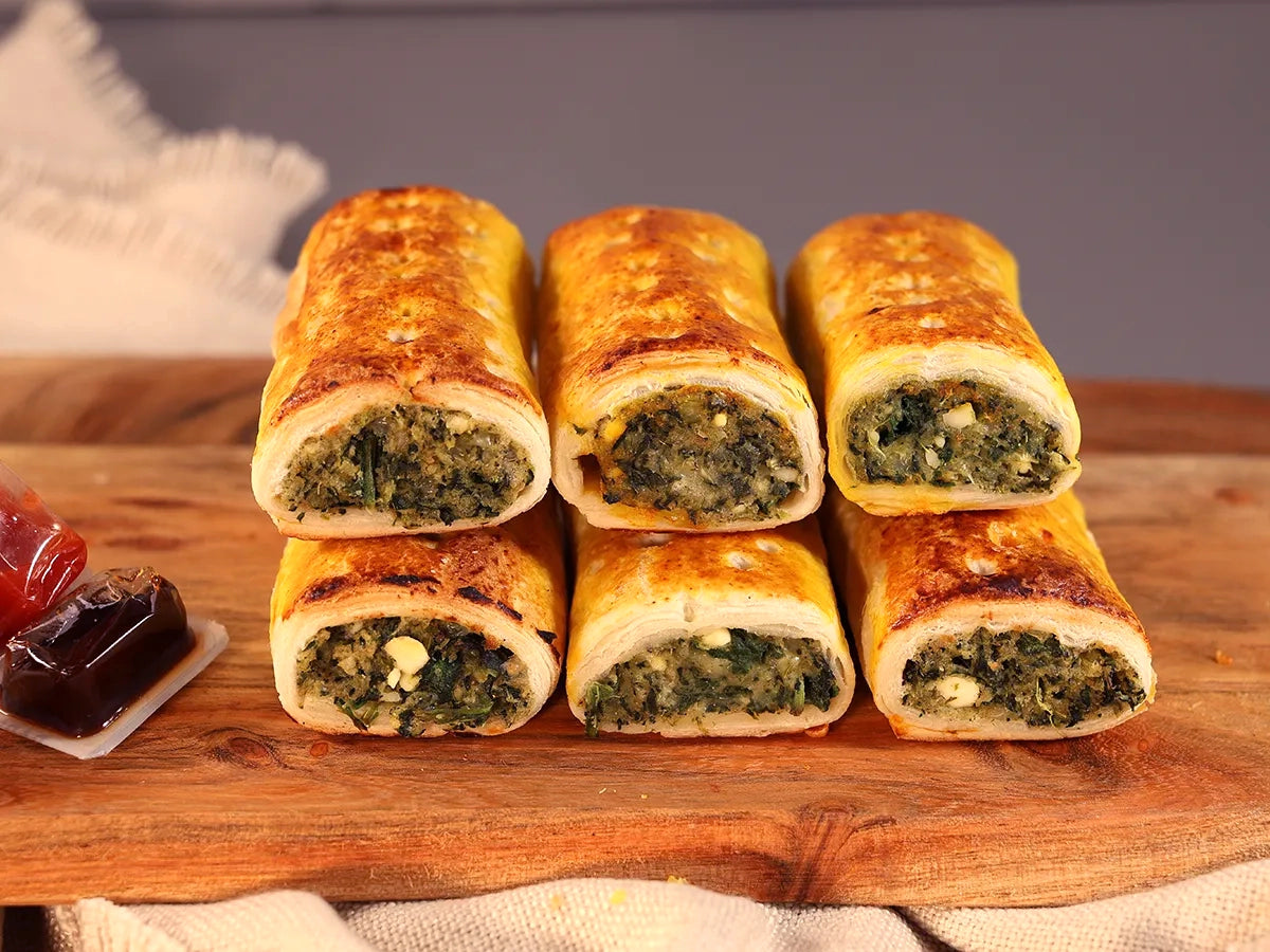 MINI SPINACH AND FETTA ROLLS BOX 6