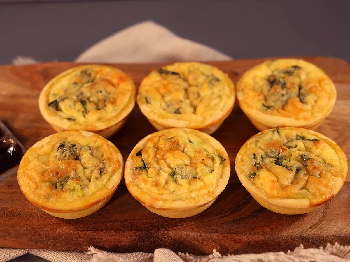 MINI SPINACH FETA QUICHES BOX 6