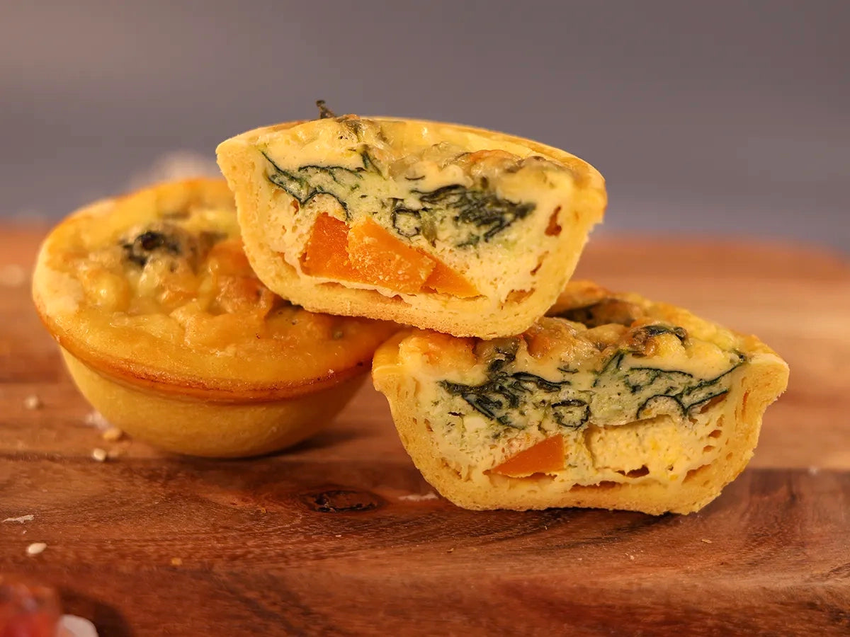 MINI SPINACH FETA QUICHES BOX 6