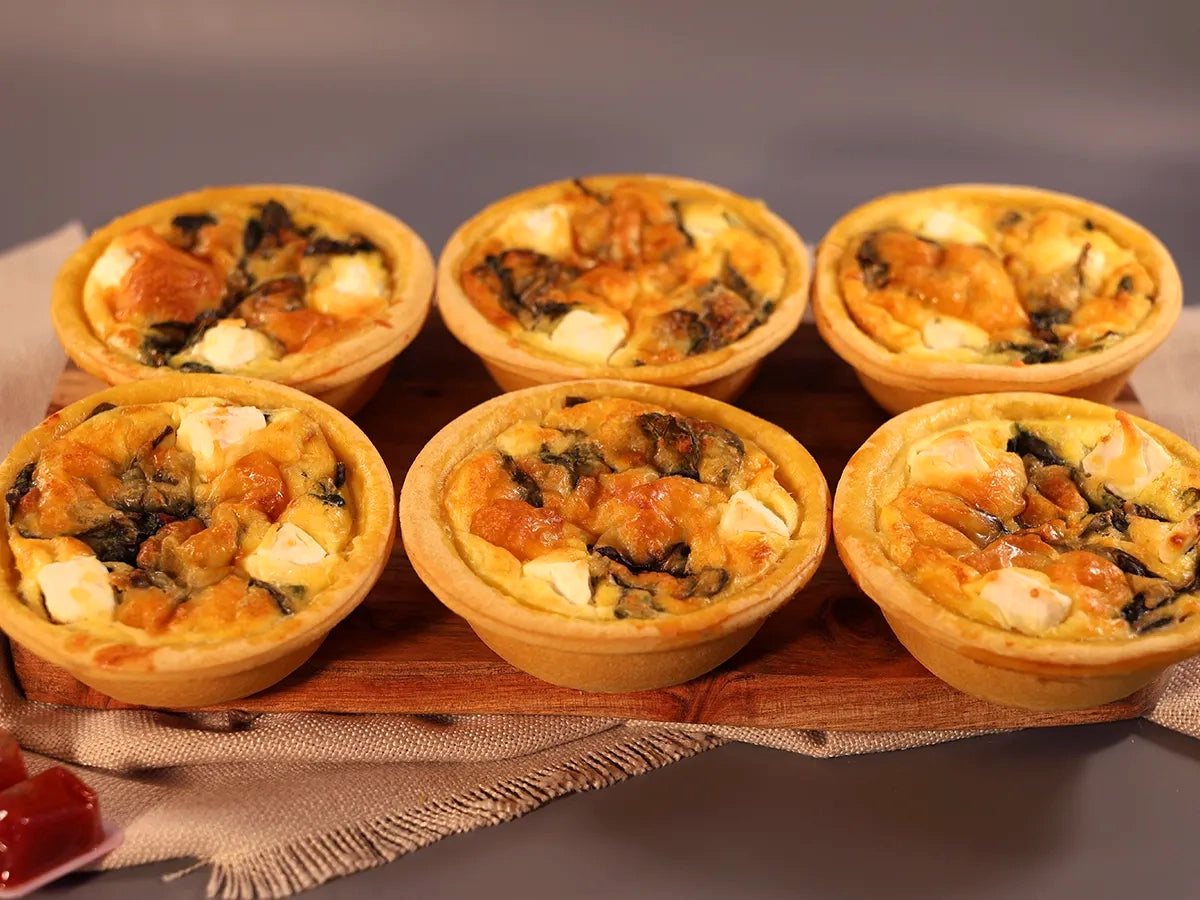 SPINACH AND FETTA QUICHES BOX 6