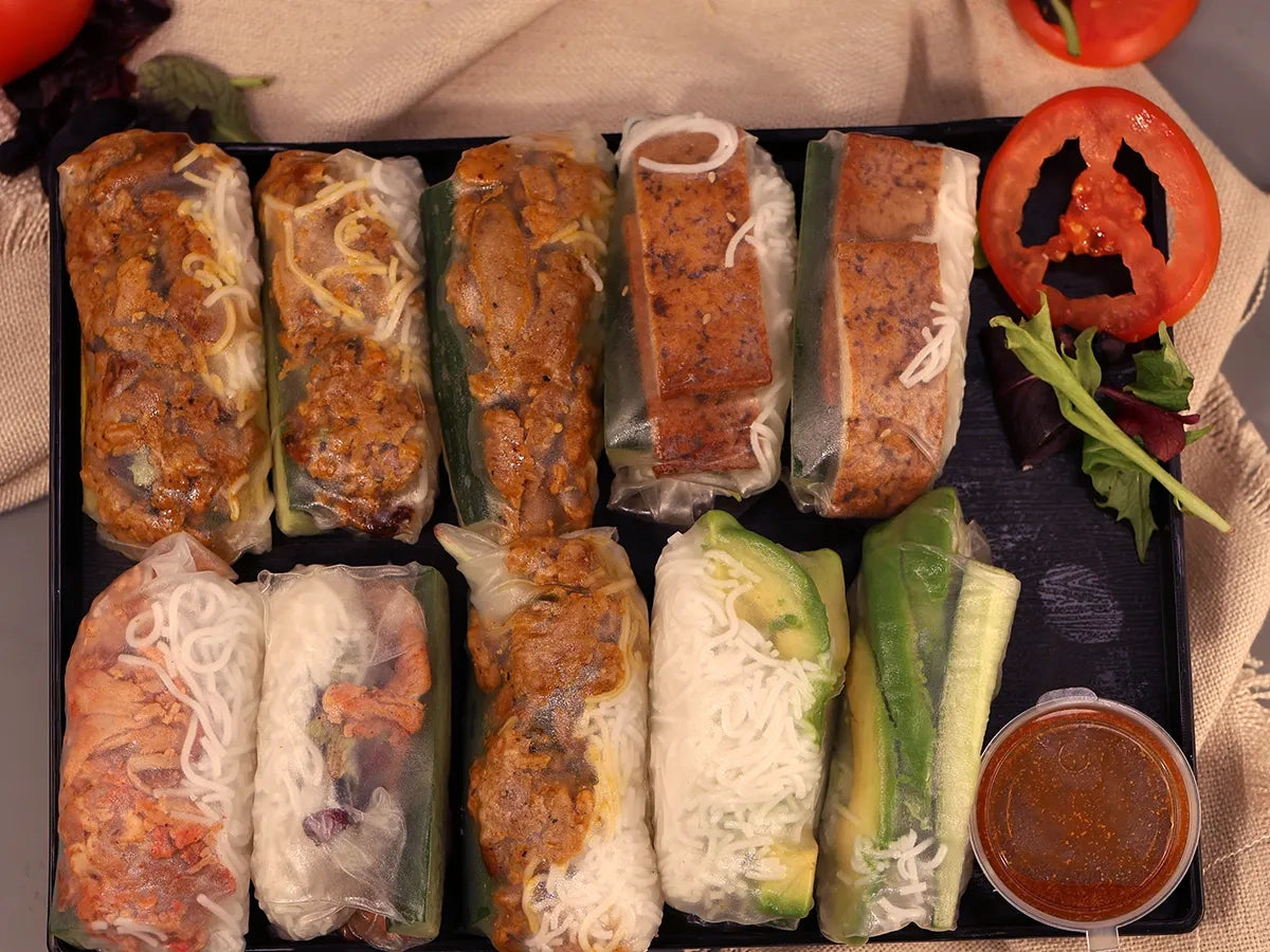 RICE PAPER ROLLS PLATTER 10