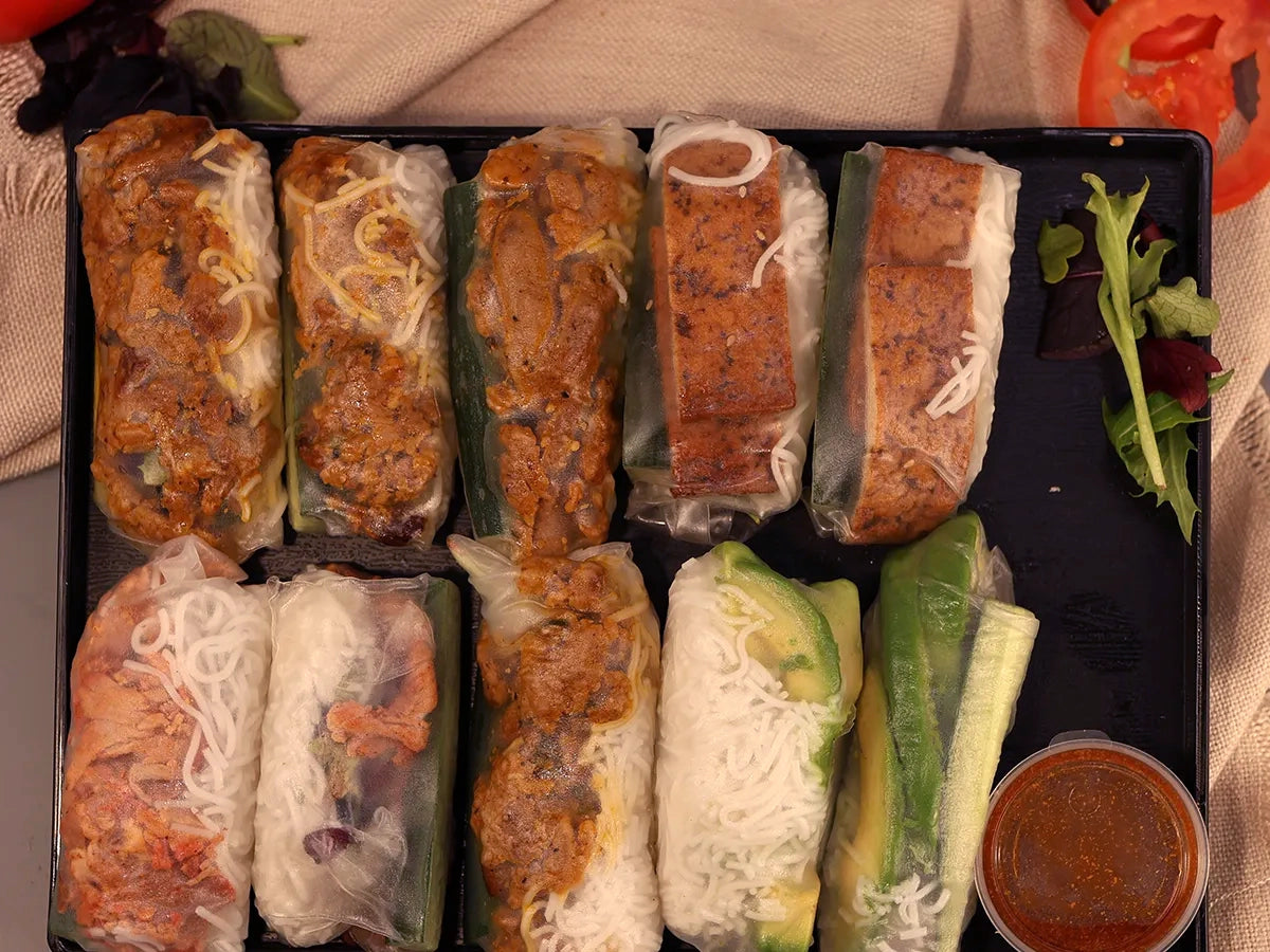 RICE PAPER ROLLS PLATTER 10